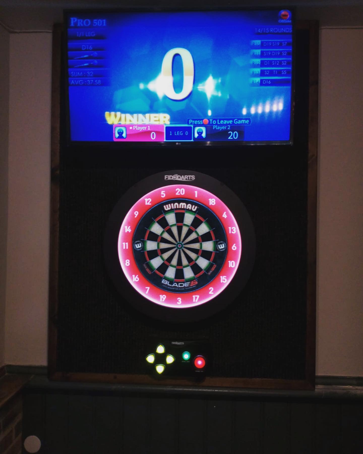 Darts Venues FIDODARTS Wall mount NV 3302P UK 03