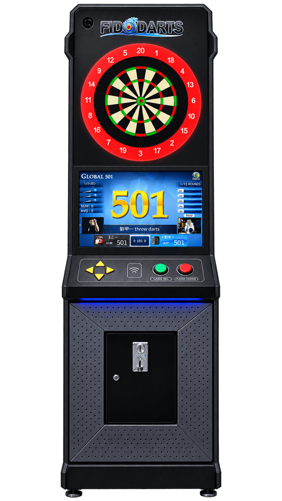 FidoDarts NV-3202P kommerzieller Dartautomat in Originalgröße