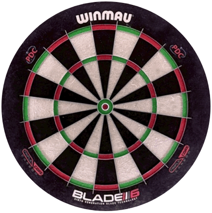 FidoDarts Automat mit einer WINMAU Steeldart-Dartscheibe