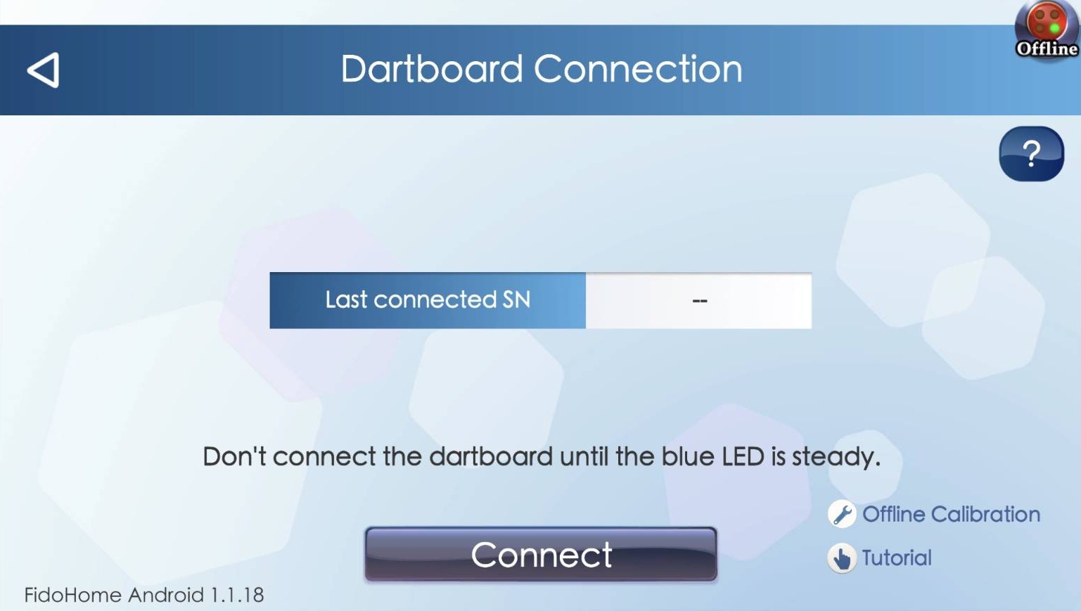 Reference screen for: Choose Connect in the app