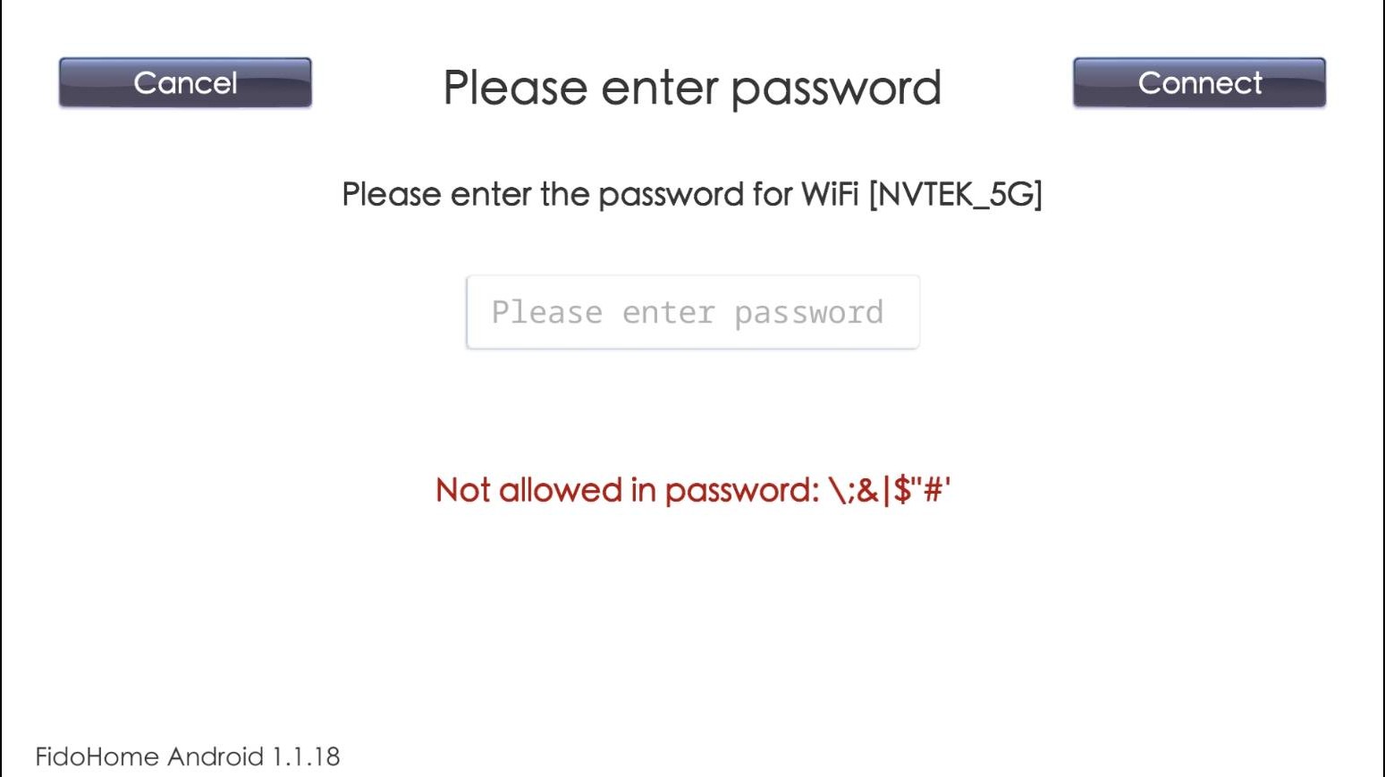 Reference screen for: Enter the Wi-Fi password