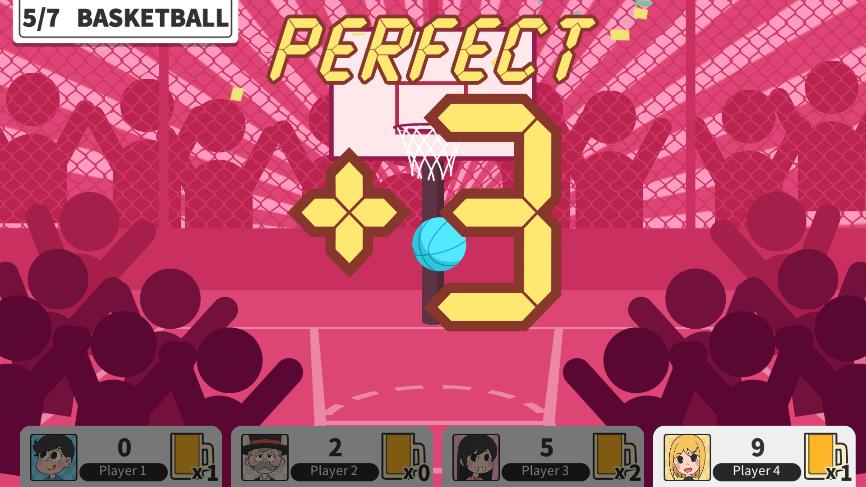 FidoDarts BEVERAGES BASKETBALL Minispiel-Bildschirm