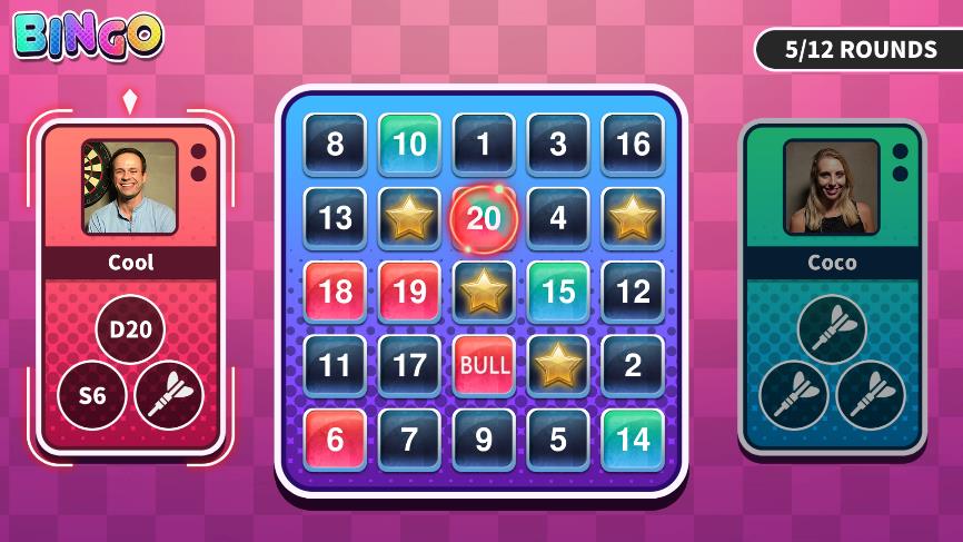 FidoDarts BINGO Spielbildschirm