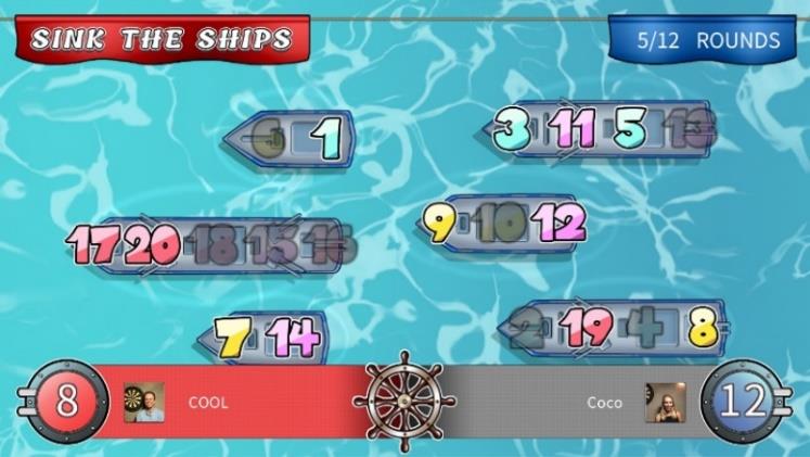 FidoDarts SINK THE SHIP Spielbildschirm